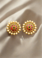 Load image into Gallery viewer, Beautiful Multi Colour Kundan Style Studs Earrings