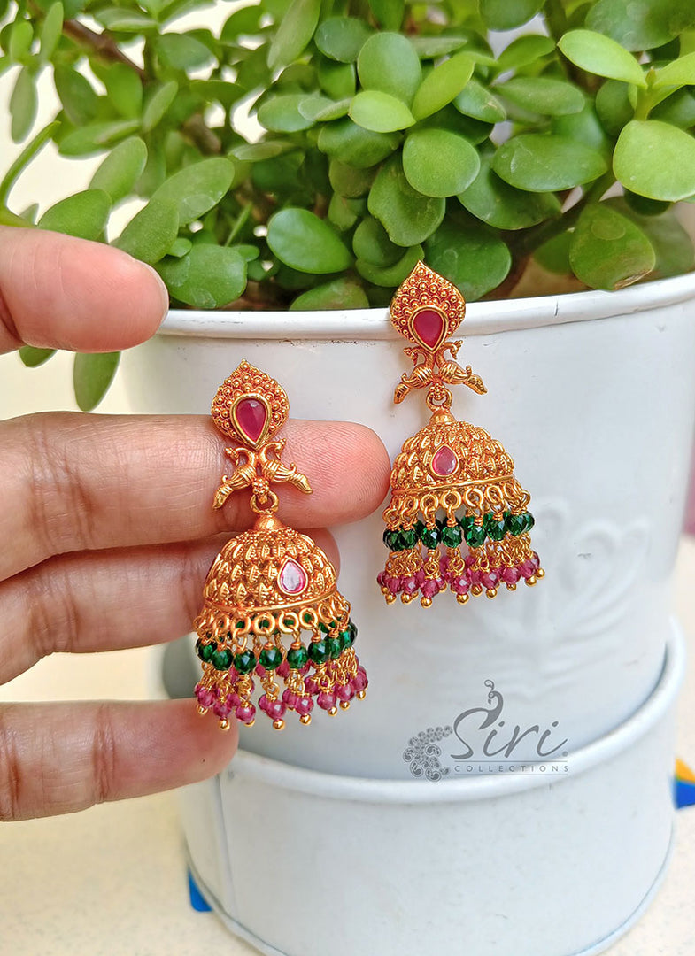 Beautiful Gold Polish Buttalu Jhumkas