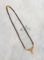 Load image into Gallery viewer, Mangalsutra Black Beads in CZ Pendant