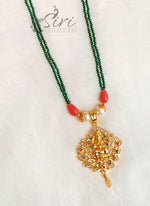 Load image into Gallery viewer, Beautiful Green Spinels Chain with Lakshmi Pendant
