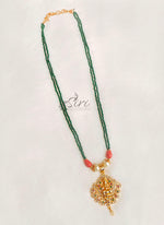 Load image into Gallery viewer, Beautiful Green Spinels Chain with Lakshmi Pendant