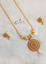 Load image into Gallery viewer, Lovely Multi Colour Stone Pendant Necklace Set