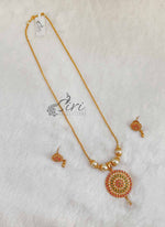 Load image into Gallery viewer, Lovely Multi Colour Stone Pendant Necklace Set