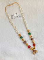 Load image into Gallery viewer, Lovely Beads Necklace Set in Meena Jhumki Pendant
