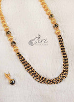 Load image into Gallery viewer, Black Spinels and Gold Micro Polish Balls Chain Necklace Set