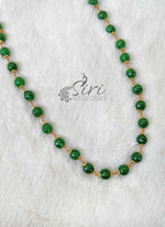 Load image into Gallery viewer, Simple Green Onyx Beads Maala Chain Necklace