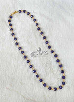 Load image into Gallery viewer, Simple Sapphire Blue Onyx Beads Maala Chain Necklace