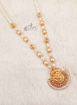 Load image into Gallery viewer, Beautiful Real Pearls Maala Necklace in Lakshmi Pendant