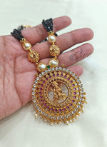 Load image into Gallery viewer, Lovely Black Spinels Necklace in Lakshmi Pendant