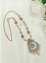Load image into Gallery viewer, Beautiful South Sea Pearls Maala in Polki Pendant