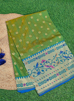 Load image into Gallery viewer, Beautiful Banarasi Silk Saree in Paithani Borders Pallu