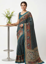 Load image into Gallery viewer, Siri Collections Digital Print Pure Viscose Crepe Silk Saree with Blouse