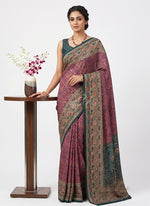 Load image into Gallery viewer, Siri Collections Digital Print Pure Viscose Crepe Silk Saree with Blouse