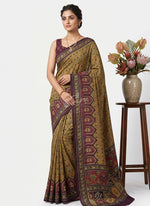 Load image into Gallery viewer, Siri Collections Digital Print Pure Viscose Crepe Silk Saree with Blouse