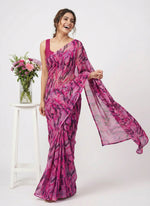 Load image into Gallery viewer, Latest Beautiful Printed Floral Nara Chiffon Saree