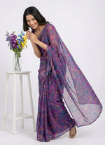 Load image into Gallery viewer, Latest Beautiful Printed Floral Nara Chiffon Saree