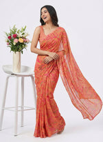 Load image into Gallery viewer, Latest Beautiful Printed Floral Nara Chiffon Saree