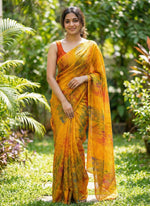 Load image into Gallery viewer, Latest Beautiful Printed Nara Chiffon Saree