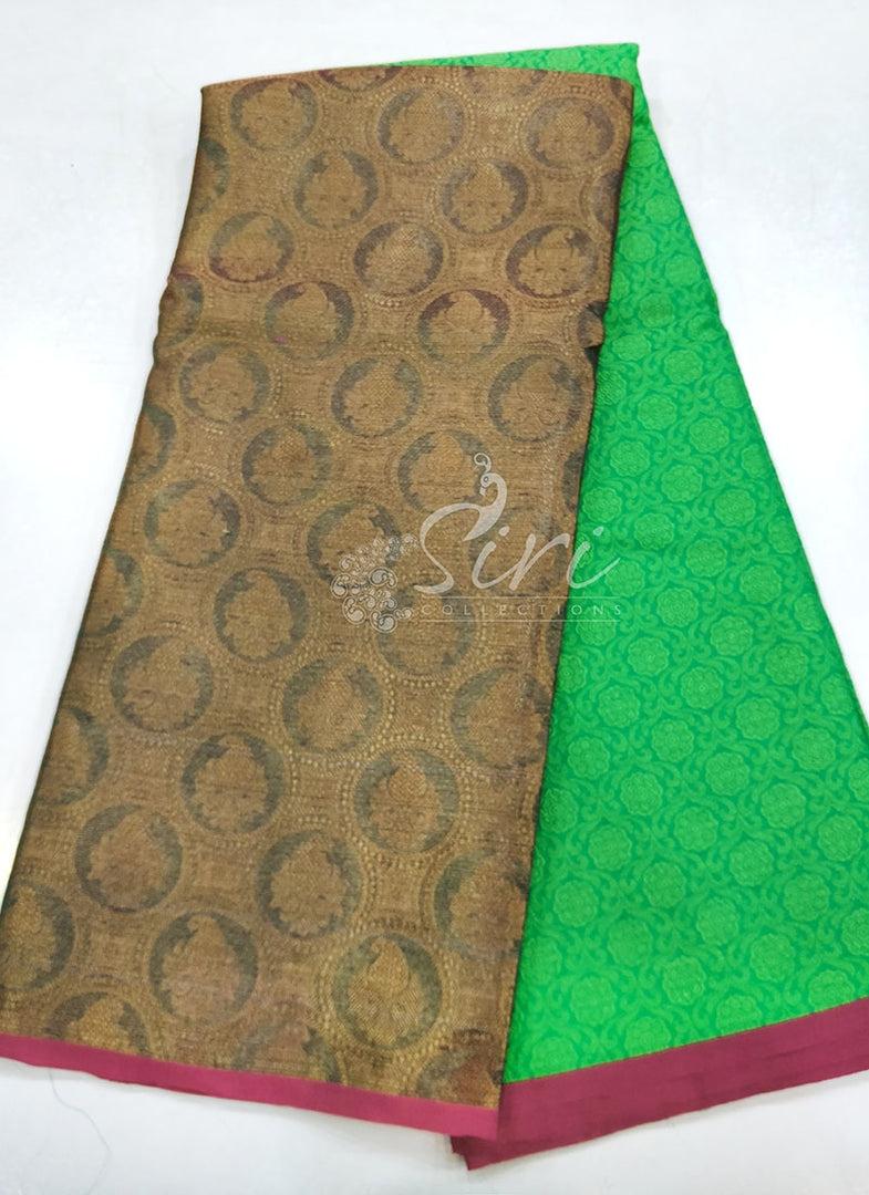 Festive Tanchoi Weave Banarasi Kora Saree