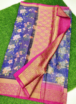 Load image into Gallery viewer, Lovely Printed Soft Warm Silk Saree in Kanchi Borders