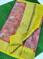 Load image into Gallery viewer, Lovely Printed Soft Warm Silk Saree in Kanchi Borders