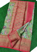 Load image into Gallery viewer, Lovely Printed Soft Warm Silk Saree in Kanchi Borders