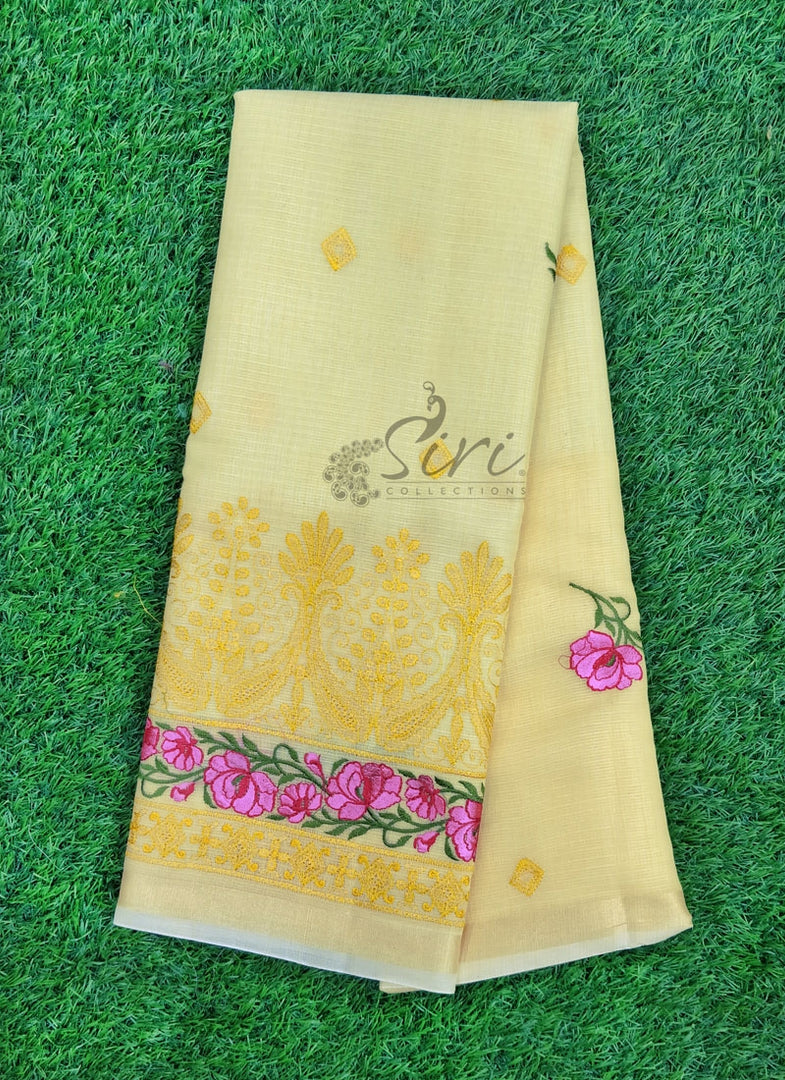 Lovely Fancy Kota Saree in Embroidery Work