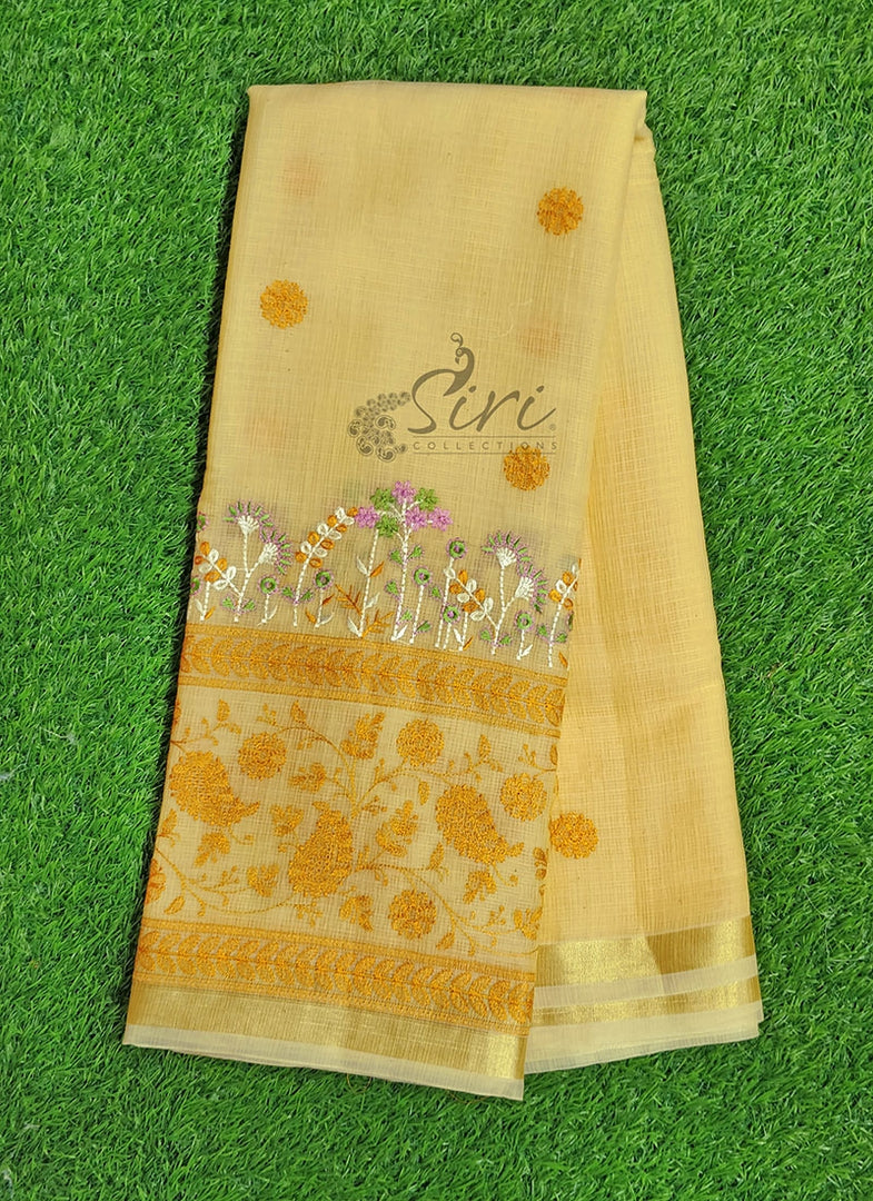Lovely Fancy Kota Saree in Embroidery Work