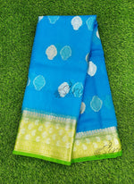 Load image into Gallery viewer, Beautiful Banarasi Organza Saree In Rich Contrast Borders