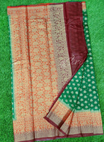 Load image into Gallery viewer, Beautiful Banarasi Semi Georgette Saree in Antique Zari