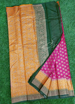 Load image into Gallery viewer, Beautiful Banarasi Semi Georgette Saree in Antique Zari