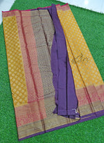 Load image into Gallery viewer, Beautiful Banarasi Semi Georgette Saree in Antique Zari