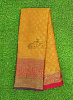 Load image into Gallery viewer, Beautiful Banarasi Semi Georgette Saree in Antique Zari