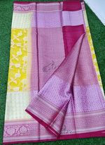 Load image into Gallery viewer, Pretty Organza Saree In Rich Contrast Gold And Silver Borders