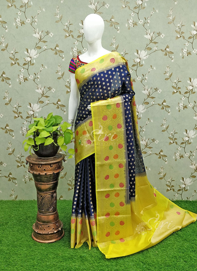 Beautiful Fancy Banarasi Saree in Paithani Border