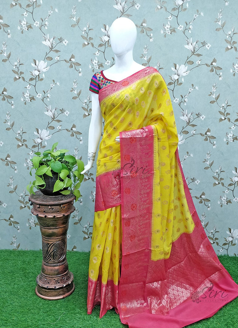 Lovely Soft Banarasi Cotton Silk Saree in Buti Design