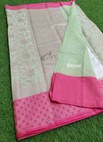 Load image into Gallery viewer, Beautiful Banarasi Kora Saree in All Over Jaal Design