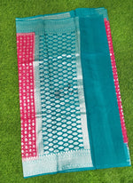 Load image into Gallery viewer, Beautiful Banarasi Semi Georgette Saree in Contrast Border