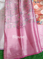Load image into Gallery viewer, Beautiful Floral Printed Organza Saree with Kanchi Border