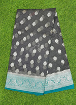 Load image into Gallery viewer, Beautiful Banarasi Semi Georgette Saree in Contrast Border Pallu