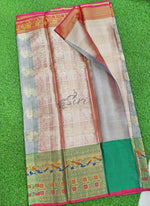 Load image into Gallery viewer, Paithani Border Soft Fancy Tissue Pattu Saree
