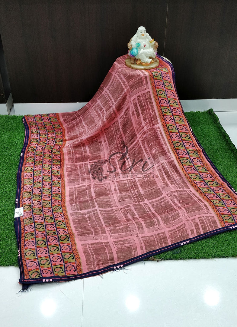 Simple Printed Fancy Chiffon Saree