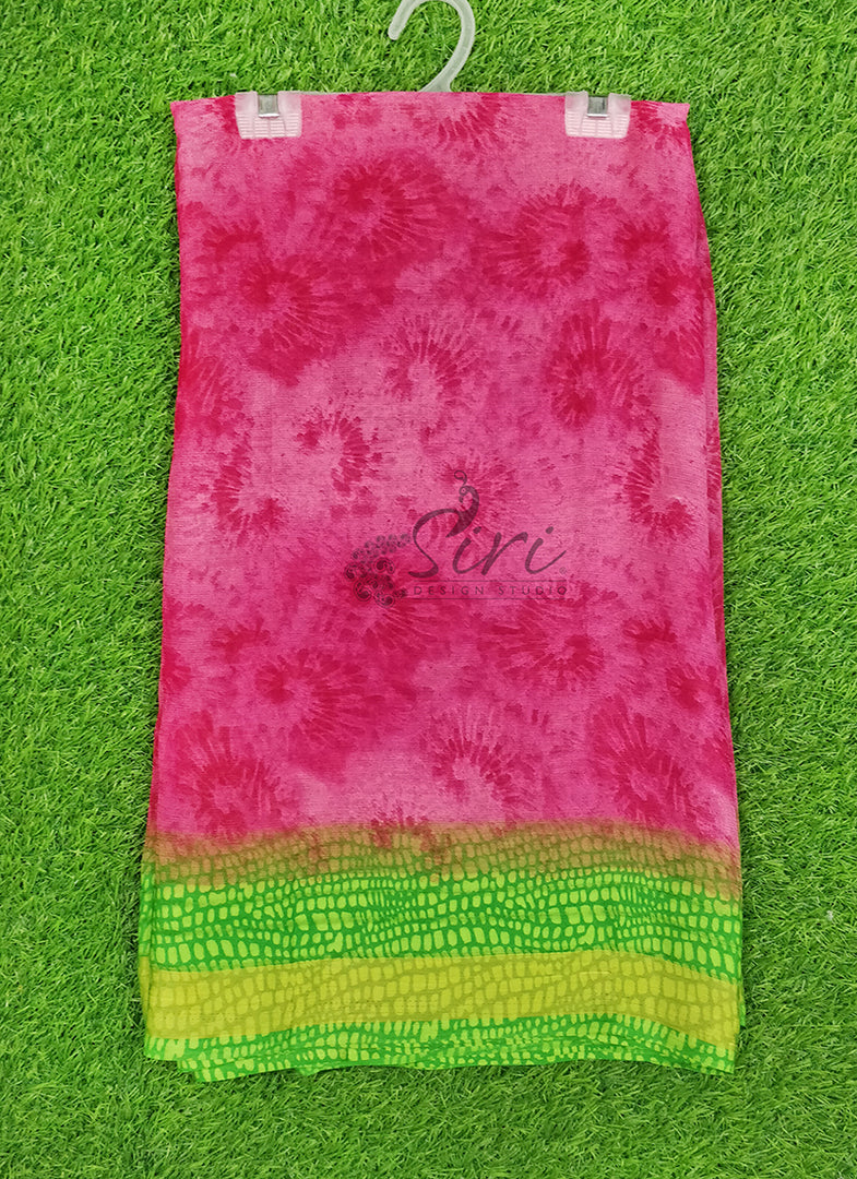 Beautiful Chiffon Saree in Contrast Borders