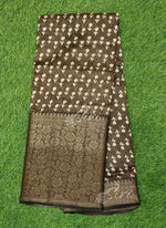 Load image into Gallery viewer, Beautiful Pure Chanderi Saree in Ajrak Print and Antique Zari Border