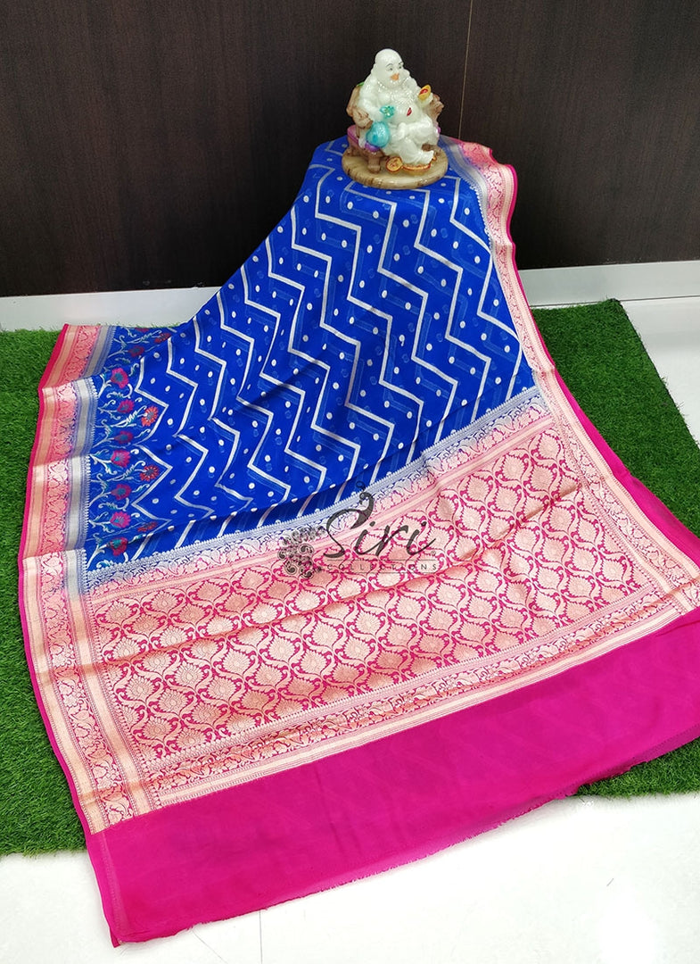 Beautiful Pure Banarasi Georgette Saree