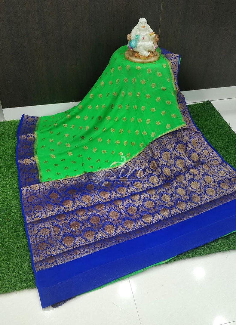 Beautiful Pure Banarasi Georgette Saree