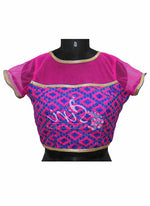 Load image into Gallery viewer, Pink Netted Stitched Blouse In Embroidery And Sequins Work