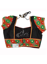 Load image into Gallery viewer, Black Dupion Silk Padded Blouse in Kutch Work