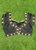 Load image into Gallery viewer, Beautiful Black Stitched Blouse in Hand Embroidery Work