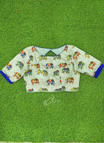 Load image into Gallery viewer, Lovely Digital Print and Embroidery Work Designer Blouse